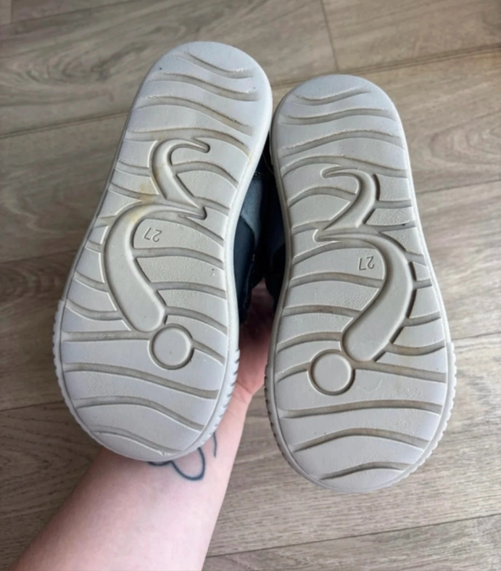 Noël Kids hoge sneakers van zwart leer – Maat 21 – photo 2